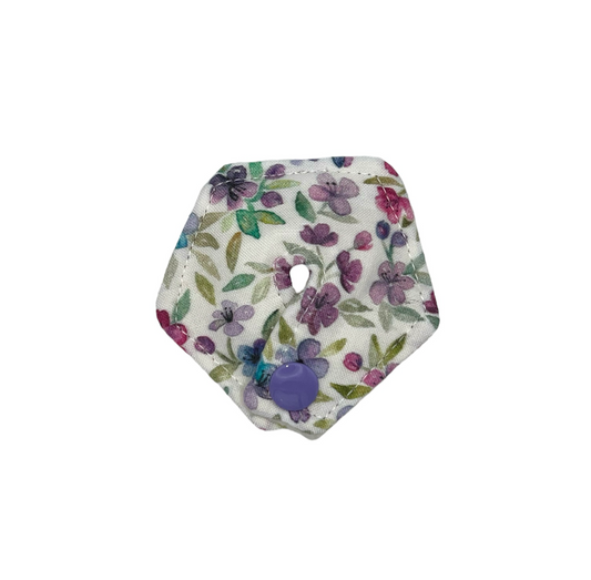 Purple pansies Bellie Button Tubie Pad