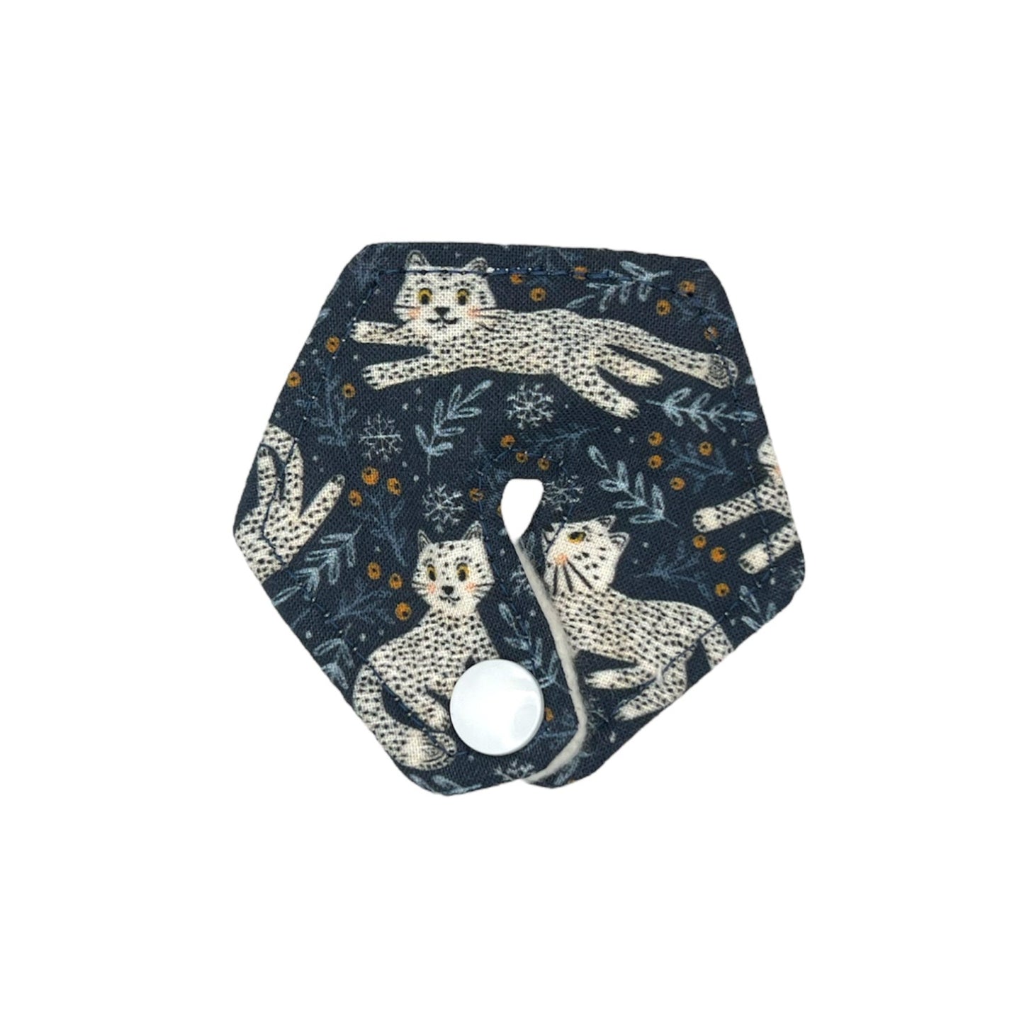 Celestial Snow Leopard Button Tubie Pad